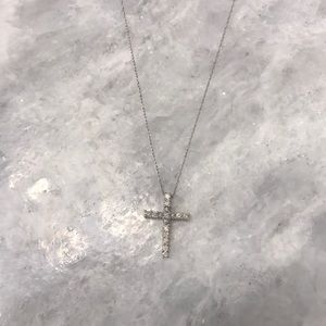 Diamond cross necklace